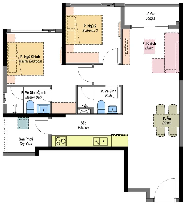 Layout mẫu B2a Habitat Bình Dương