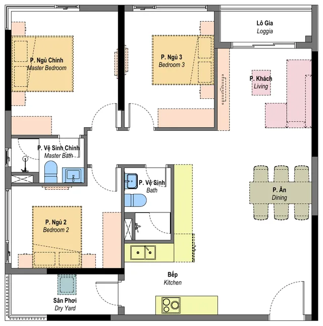 Layout mẫu C1 Habitat Bình Dương